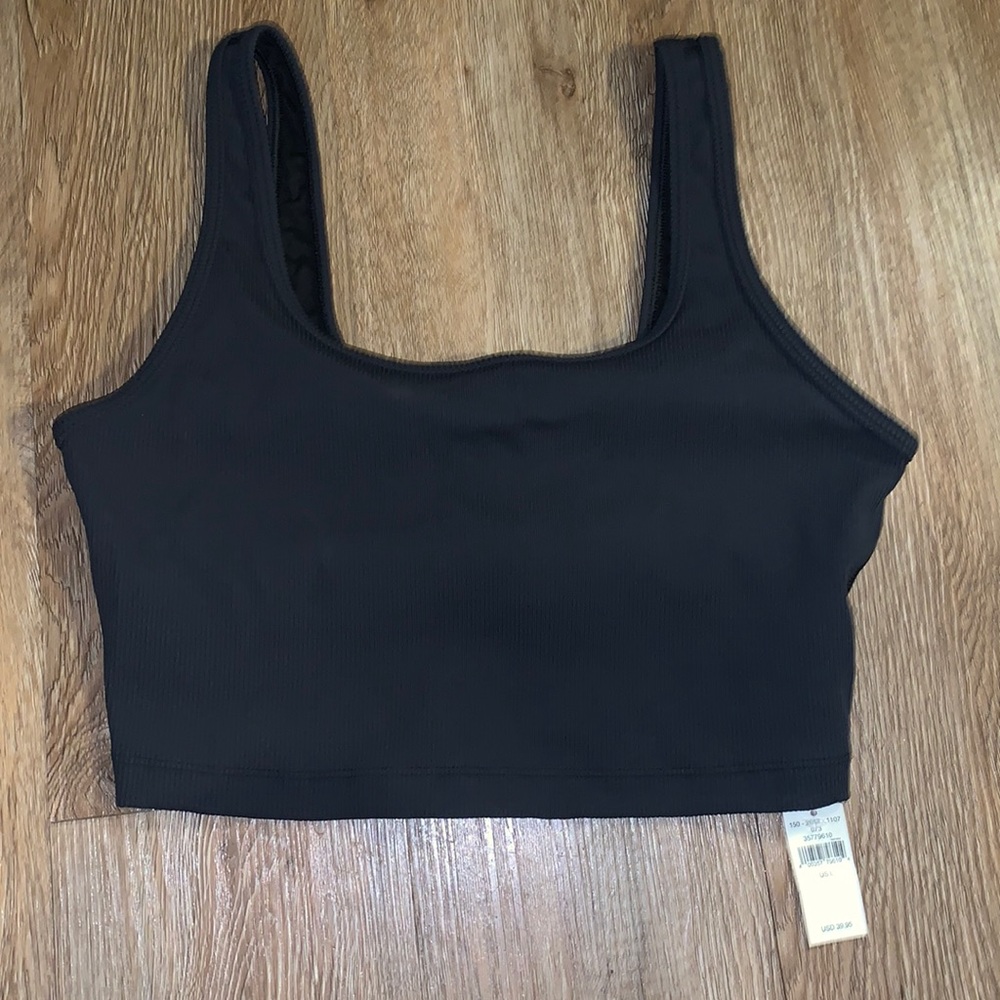 Aerie offline ribbed shelf bra crop tank